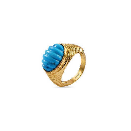 Turquoise Ripple Ring