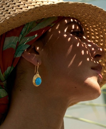 Turquoise Tide Hook Earrings