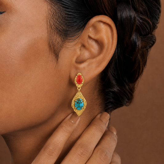 Olive Leaf Drop Earrings