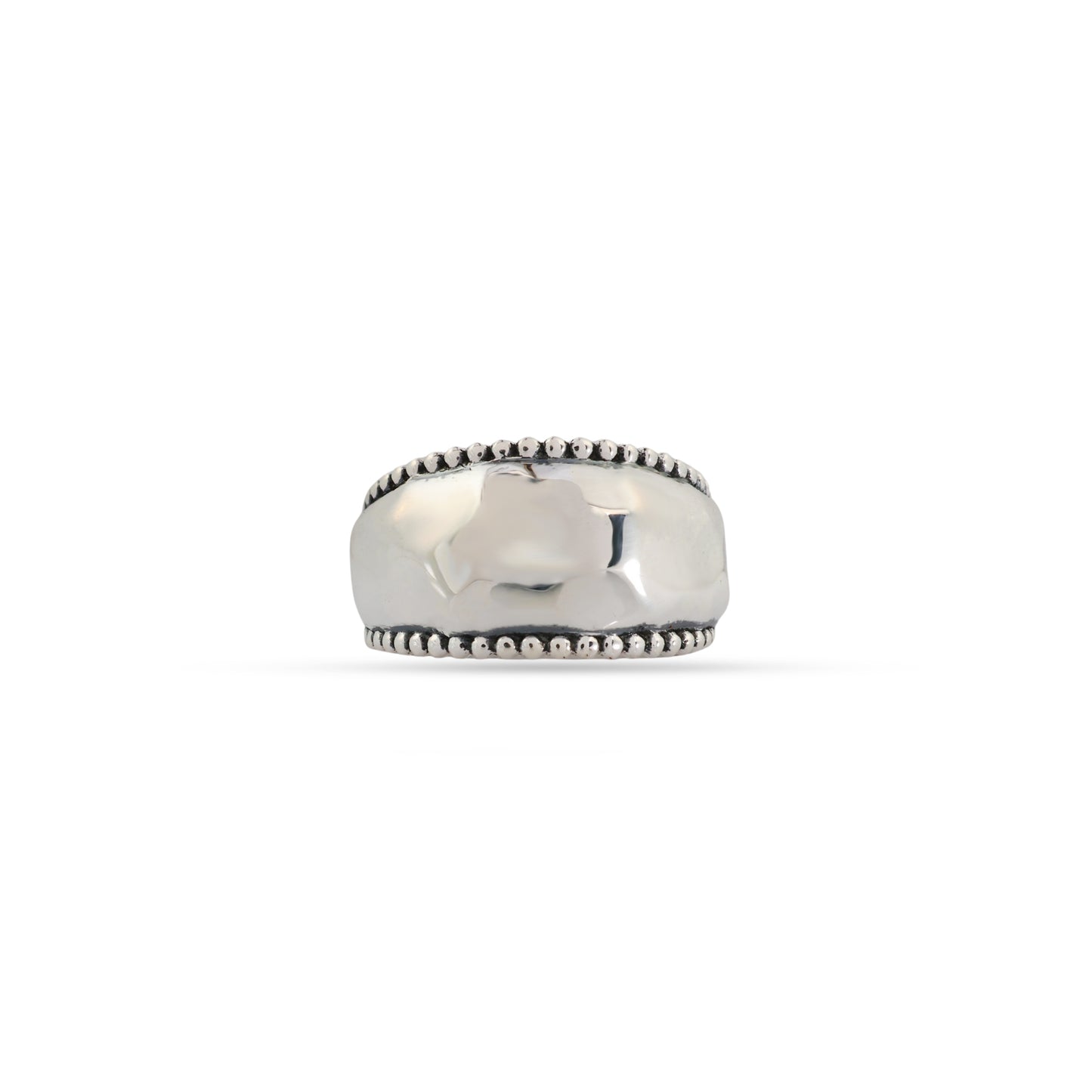 Bold Beadline 92.5 Sterling Silver Men’s Band