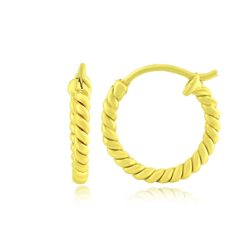 Twisted Hoops 18 X 18 mm (Water Resistance Premium Plating)