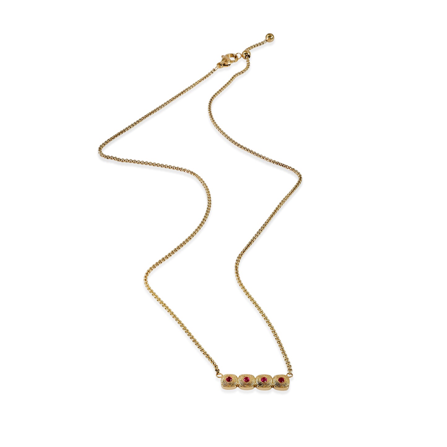 Ruby Row Necklace