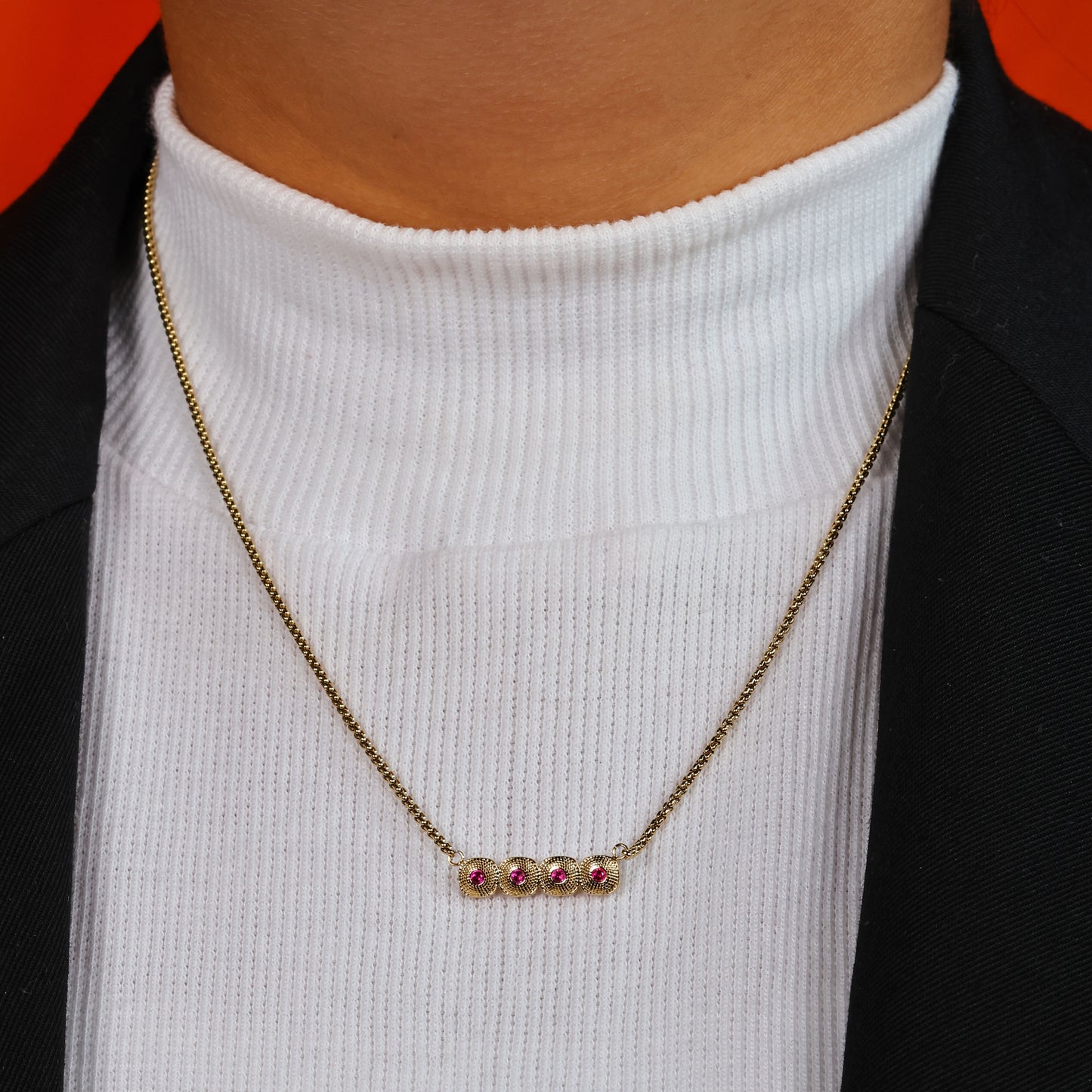 Ruby Row Necklace