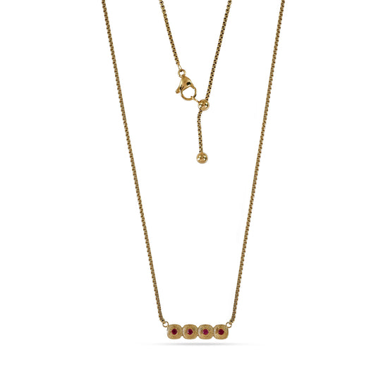 Ruby Row Necklace