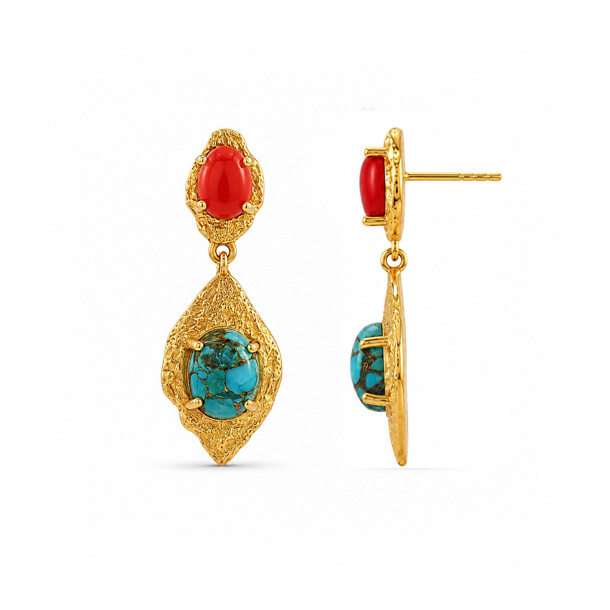 Olive Leaf Drop Earrings