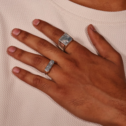 Molten Bar Men’s 92.5 Sterling Silver Ring
