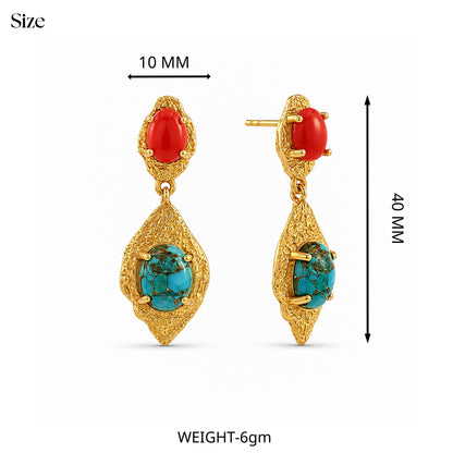 Olive Leaf Drop Earrings