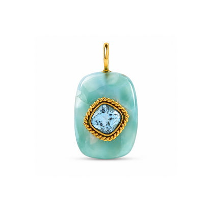 Turquoise Topaz Accent Charm