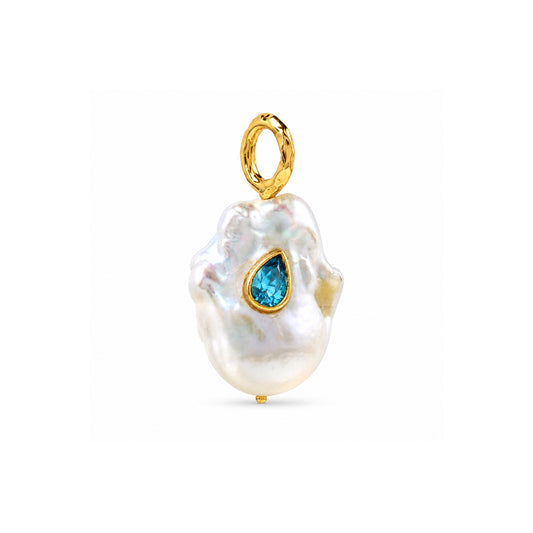 Baroque Pearl Topaz Charm