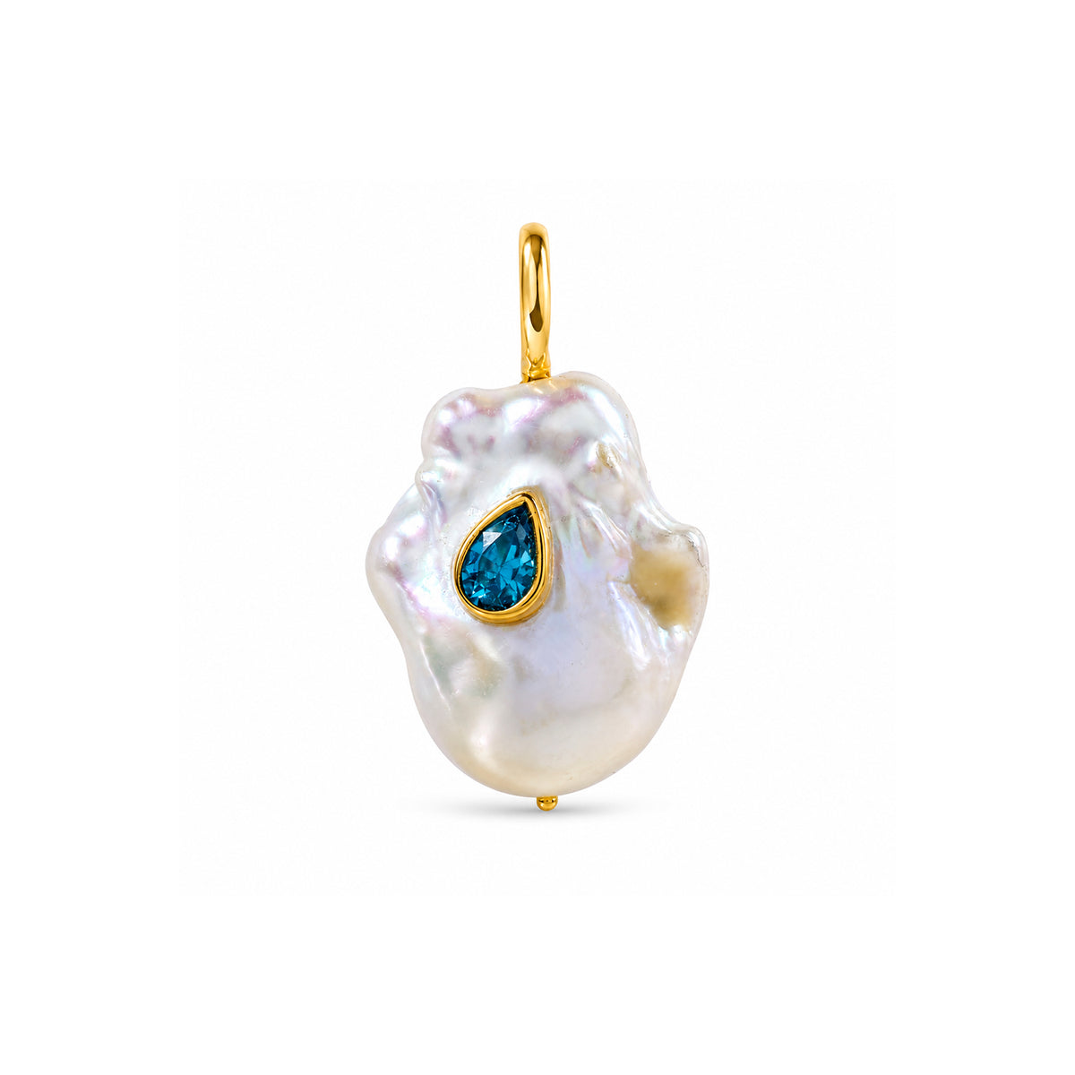 Baroque Pearl Topaz Charm