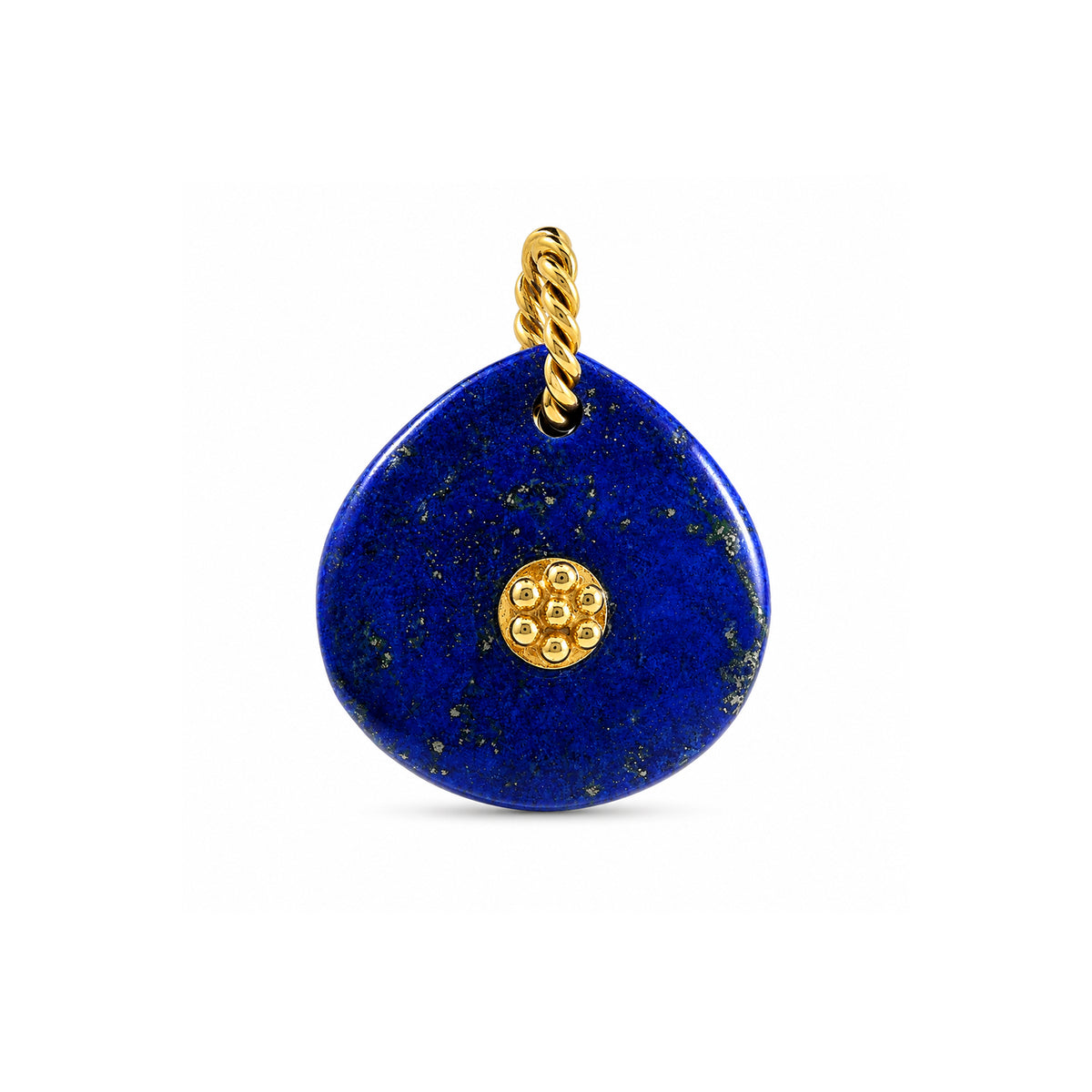 Lapis Sun Medallion Charm