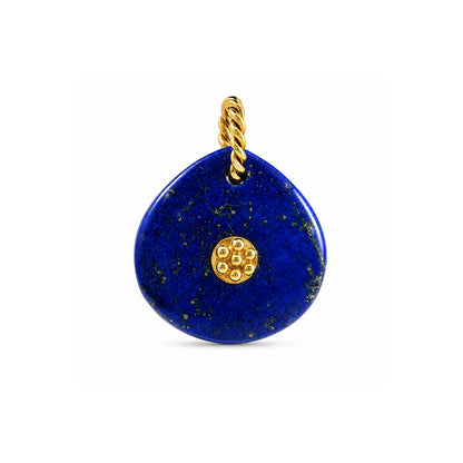 Lapis Sun Medallion Charm