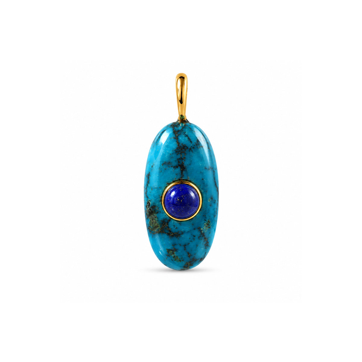 Turquoise Lapis Sculptural Charm