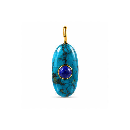 Turquoise Lapis Sculptural Charm