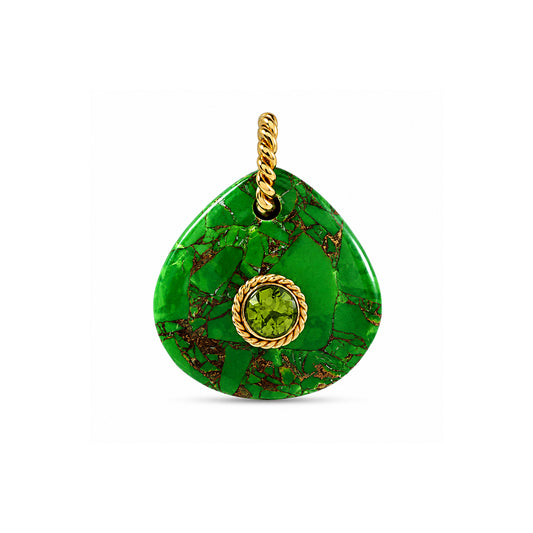 Turquoise Peridot Forest Charm