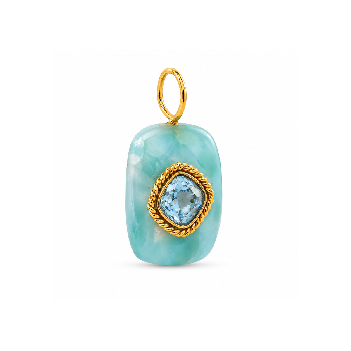 Turquoise Topaz Accent Charm