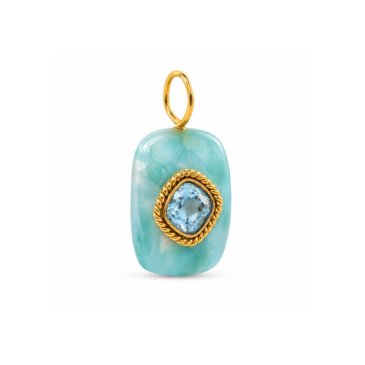 Turquoise Topaz Accent Charm