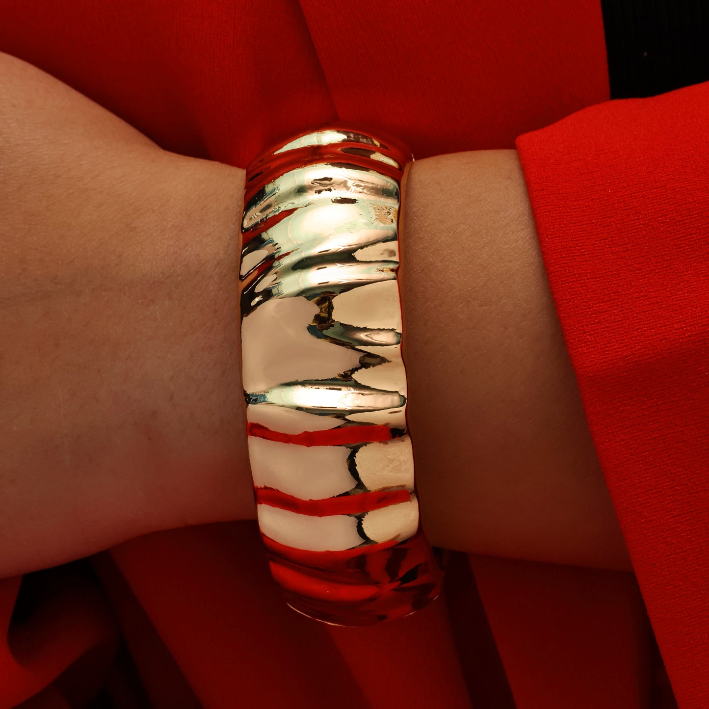 Golden Twine Openable Cuff Bangle