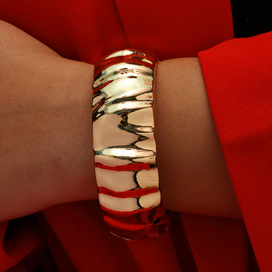 Golden Twine Openable Cuff Bangle