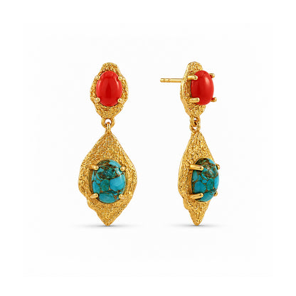 Olive Leaf Drop Earrings