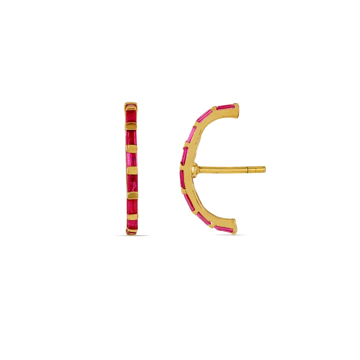 Crater Hug Hoops in 92.5 Sterling Silver