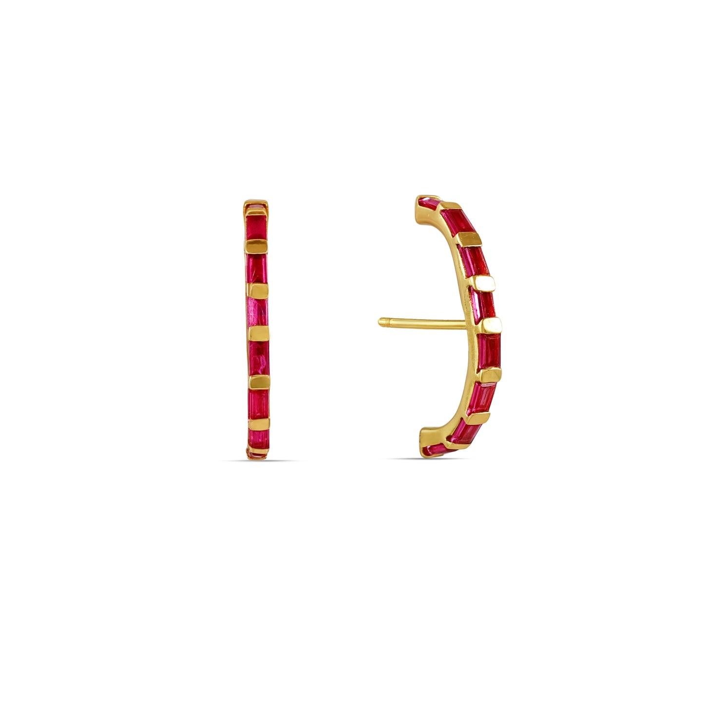 Crater Hug Hoops in 92.5 Sterling Silver