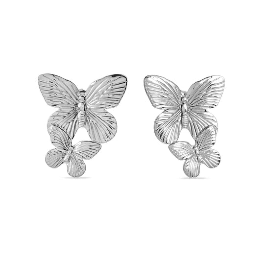 Silver Flutter Studs