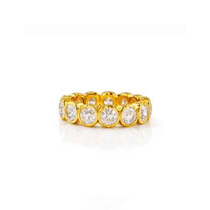 Crystal Bezel Eternity Band Ring