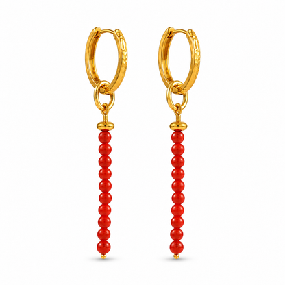 Coral Cascade Earrings