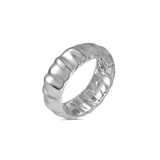 Silver Twine Openable Cuff Bangle