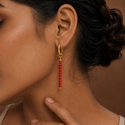 Coral Cascade Earrings