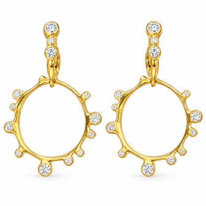 Nova 9kt Gold Lab Grown Diamond Hoop Earrings