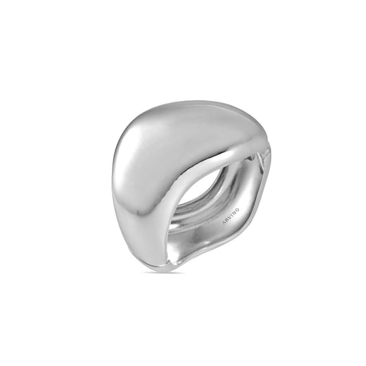 Silver Dome Openable Cuff Bangle