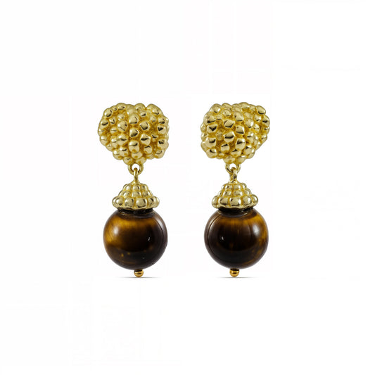 Tiger Eye Drop Earrings