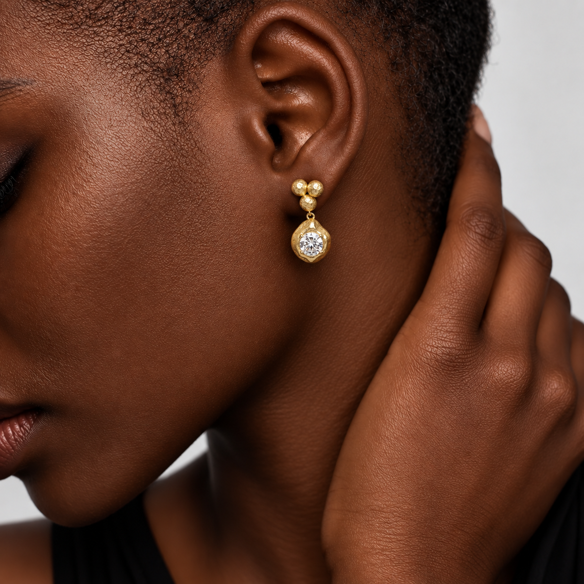 Azure 9kt Gold Lab Grown Diamond Earrings