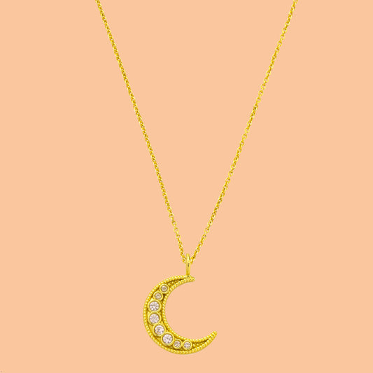 Over the Moon Studded Necklace