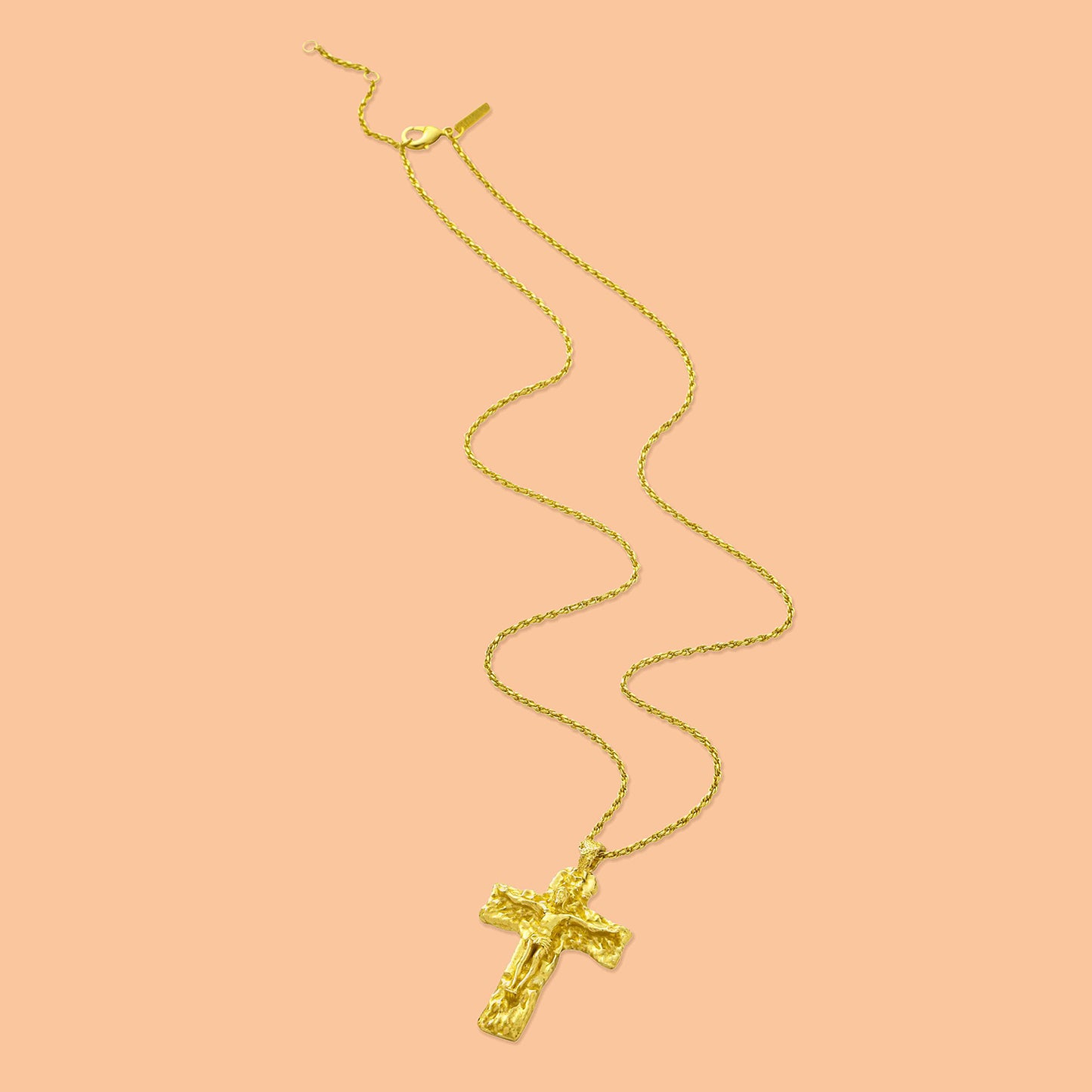 Textured Cross Necklace