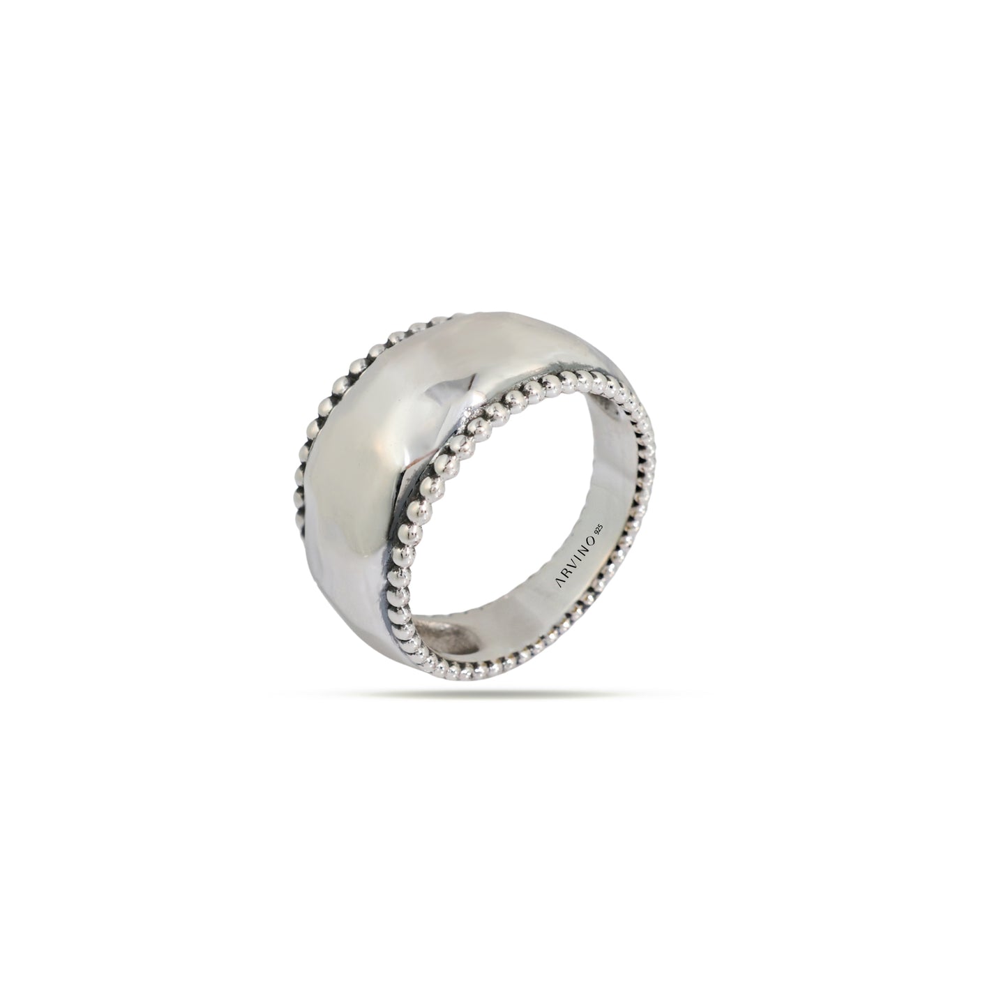Bold Beadline 92.5 Sterling Silver Men’s Band
