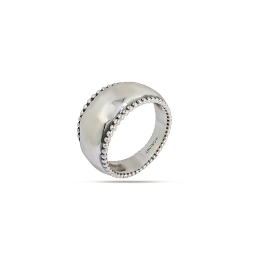 Bold Beadline 92.5 Sterling Silver Men’s Band