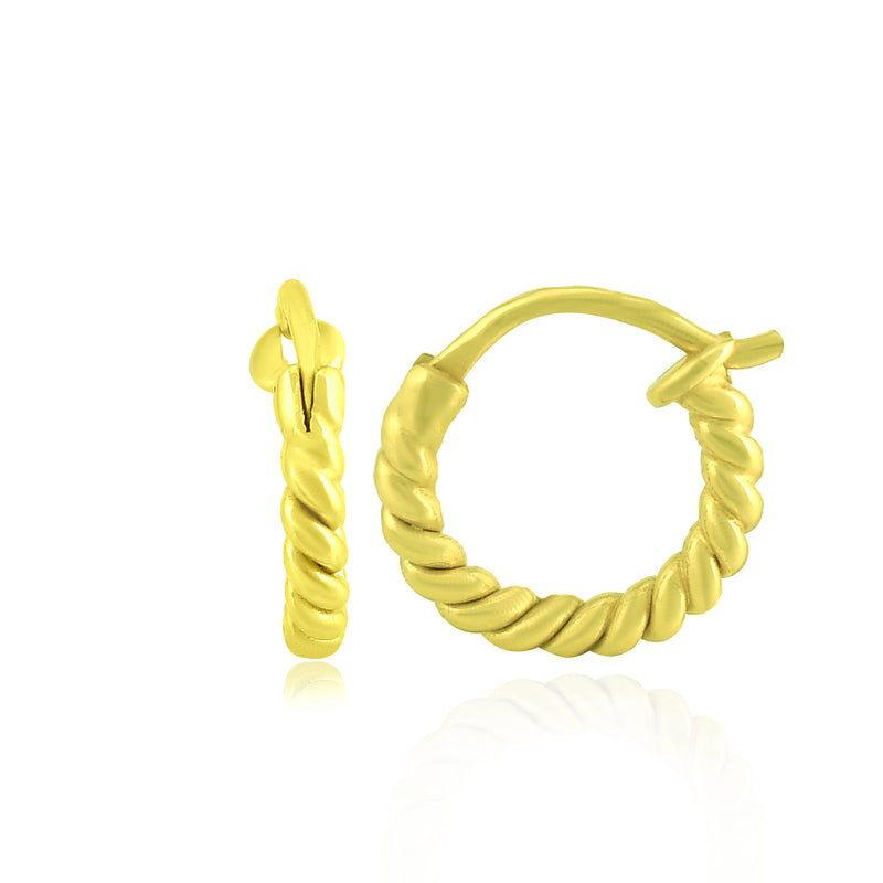 Twisted Hoops 12 X 12 mm (Water Resistance Premium Plating)