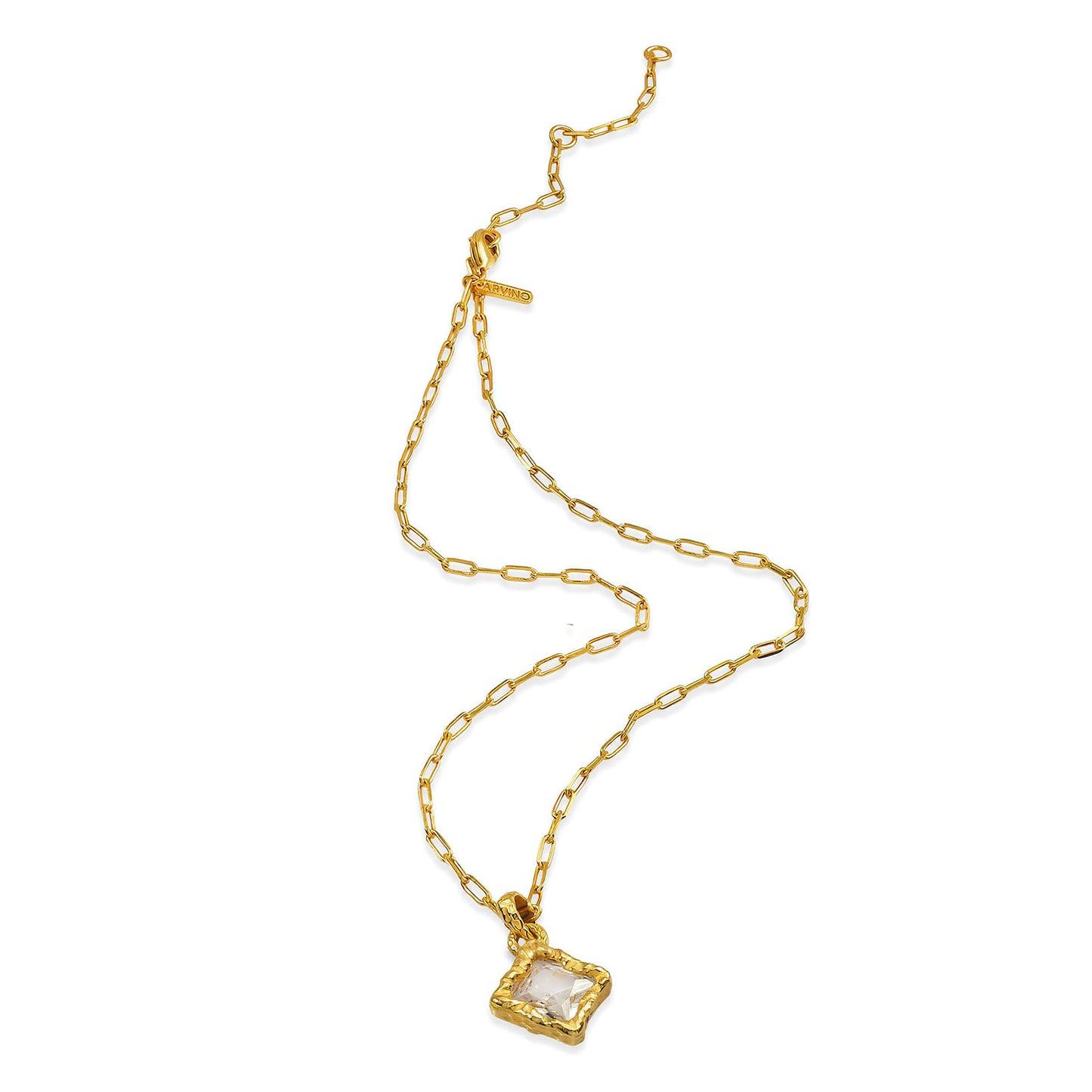 Princess Crystal Pendant Necklace in 92.5 Sterling Silver