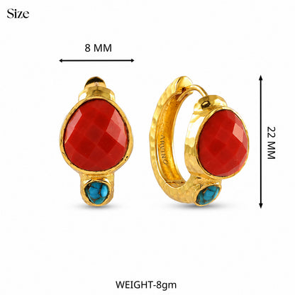 Caldera Ember Hoops in 92.5 Sterling Silver