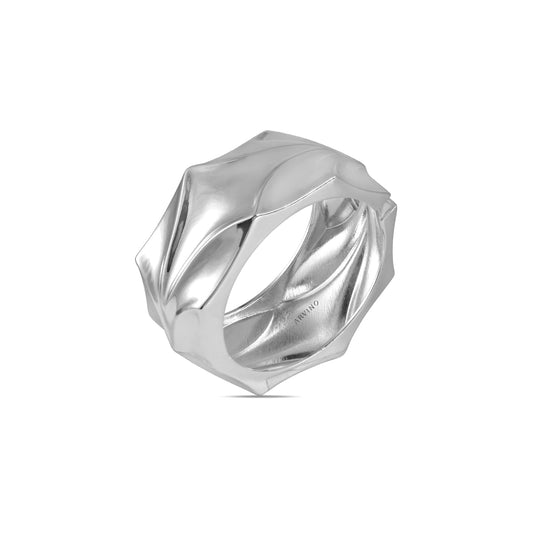 Silver Twist Openable Cuff Bangle