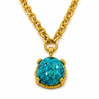 Turquoise Orbit Pendant Necklace