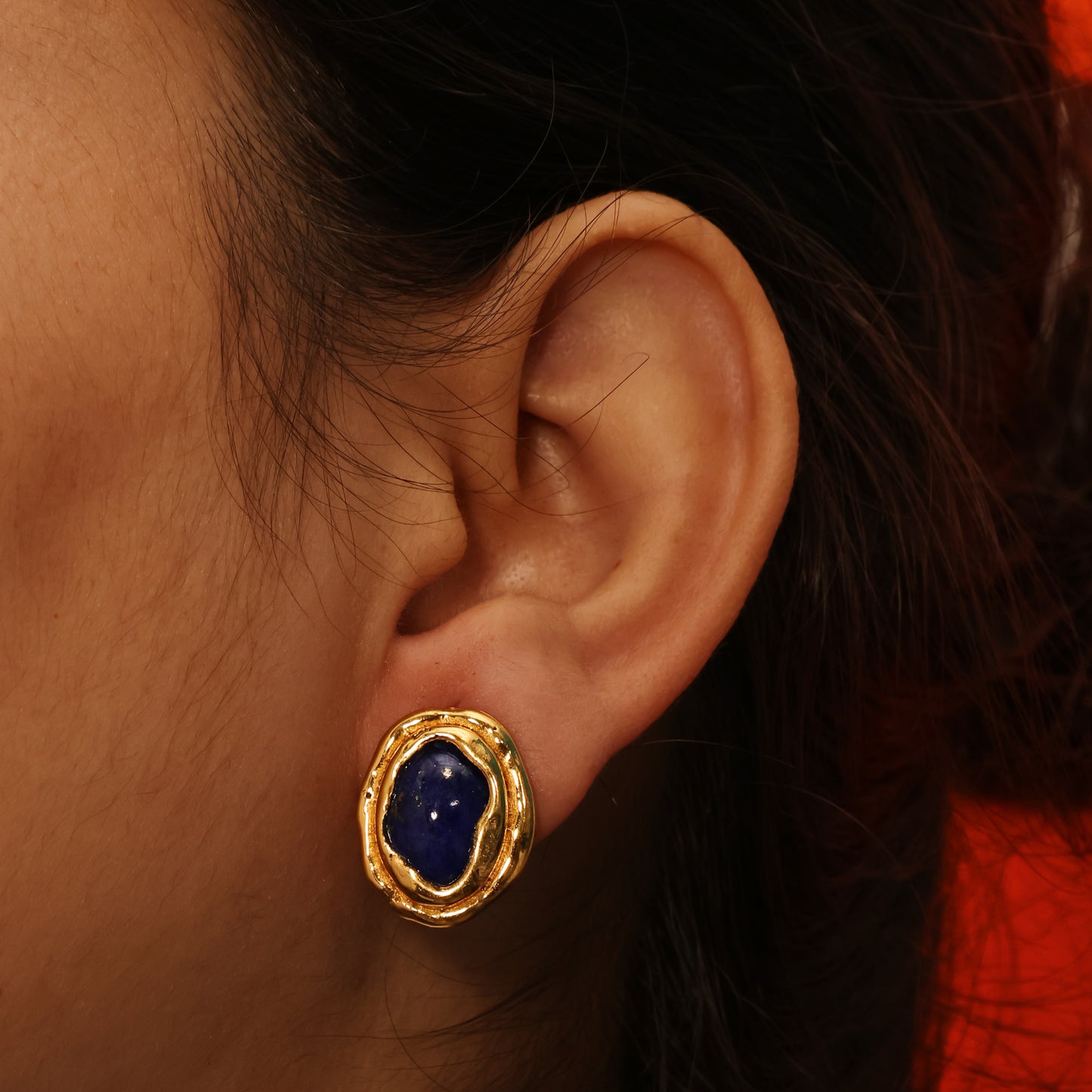 Midnight Lapis Ocean Studs