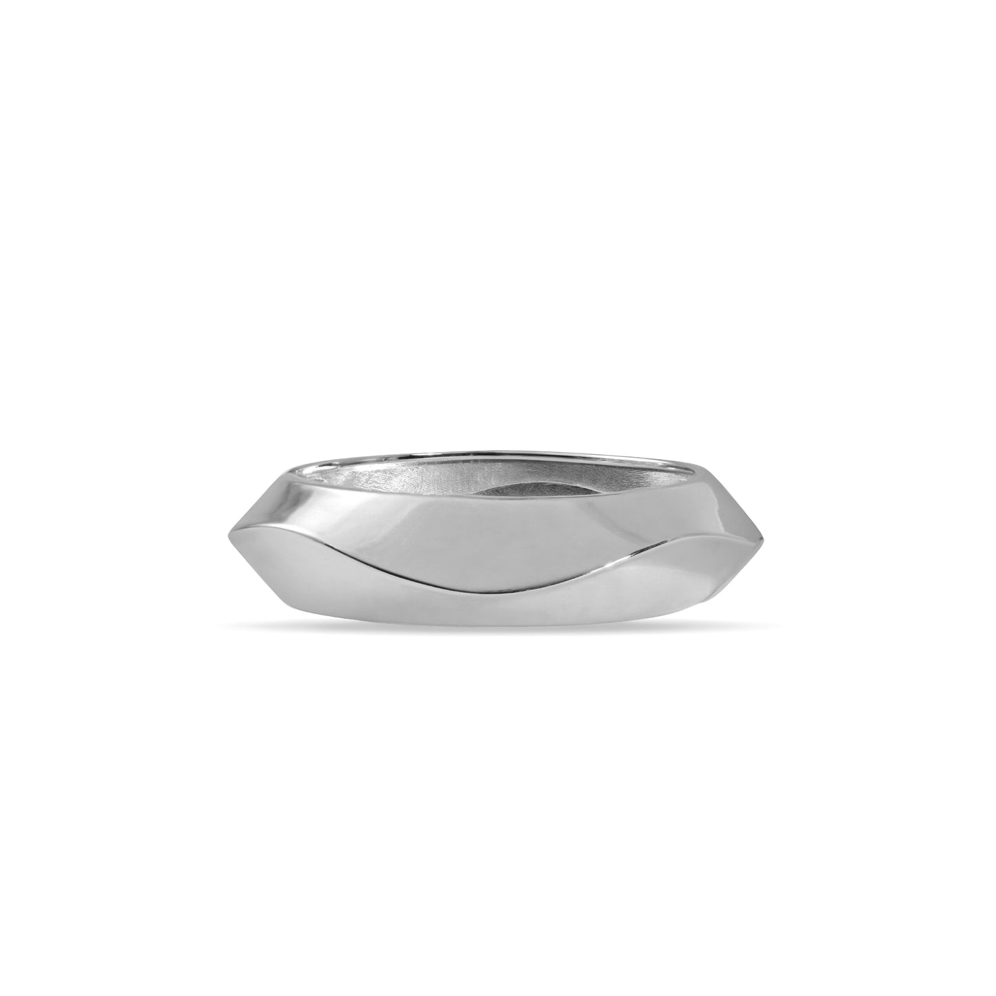 Silver Edge Openable Cuff Bangle
