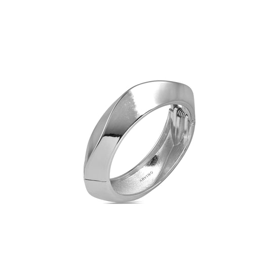 Silver Edge Openable Cuff Bangle