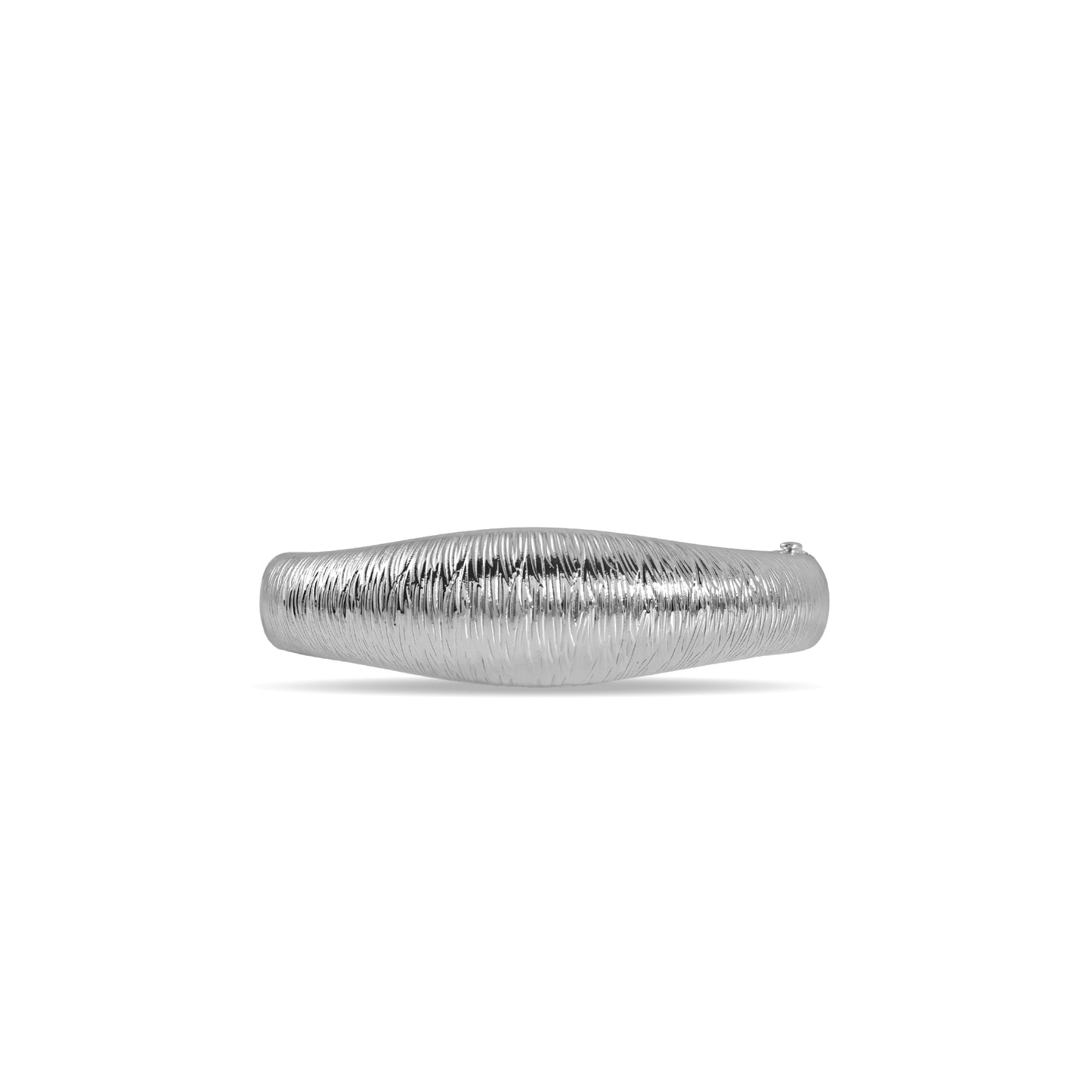 Textured Silver Openable Bangle