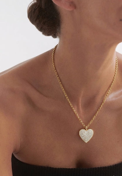 Celestial Heart Necklace in 925 Sterling Silver