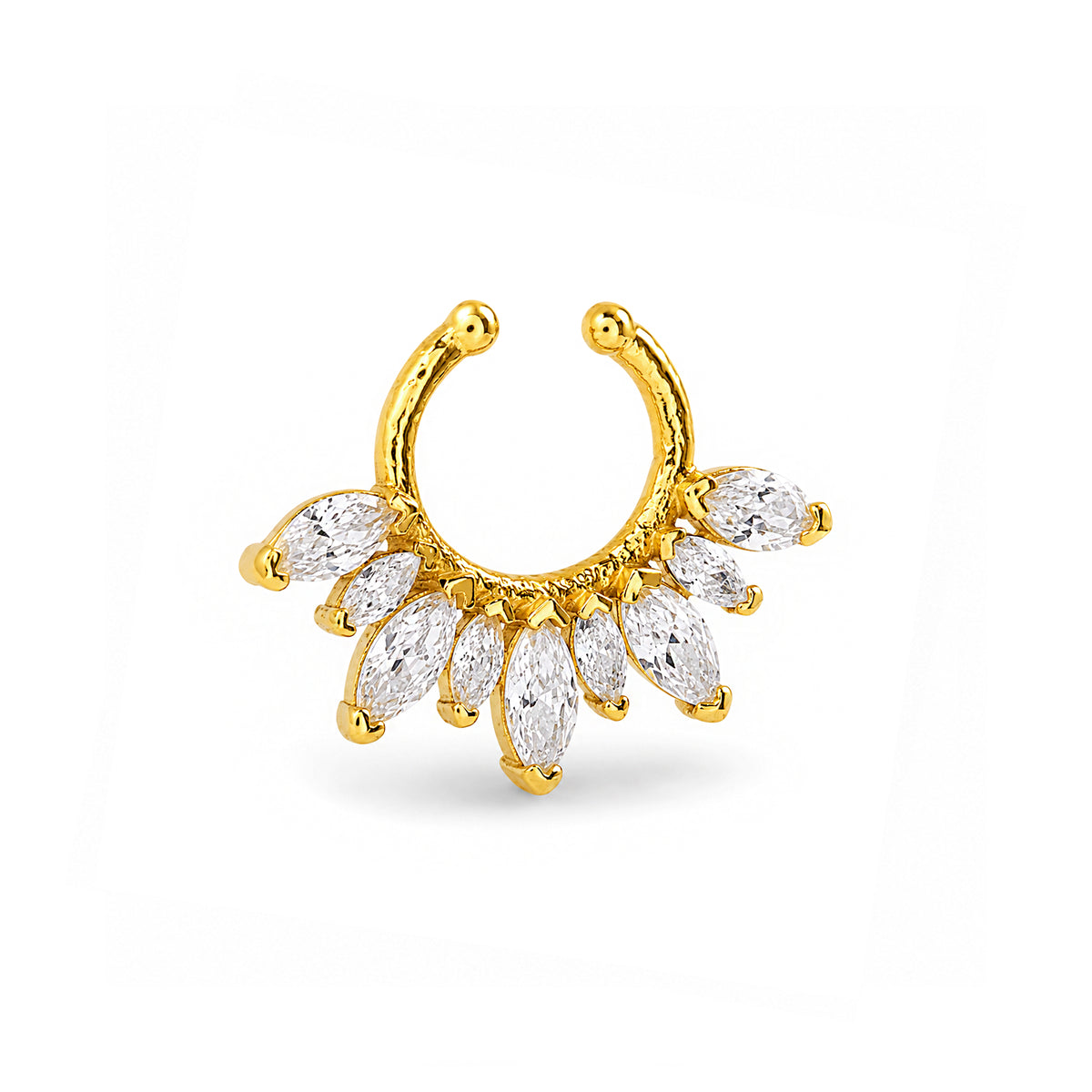 Elowen Crystal Petal Nose Ring